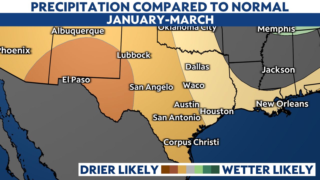 TX Three Month Precip